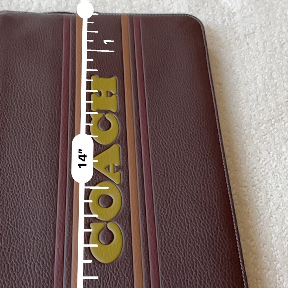 Coach Dark Brown Leather Laptop Bag - Picture 7 of 8